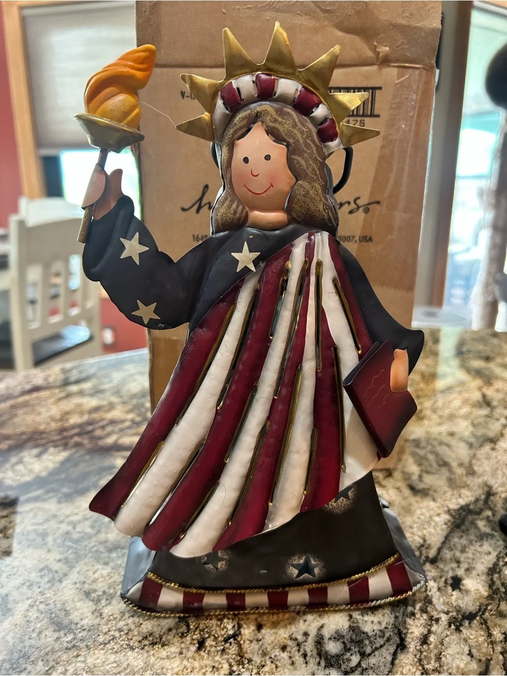 Home Interiors Patriotic Statue of Liberty votive holder.